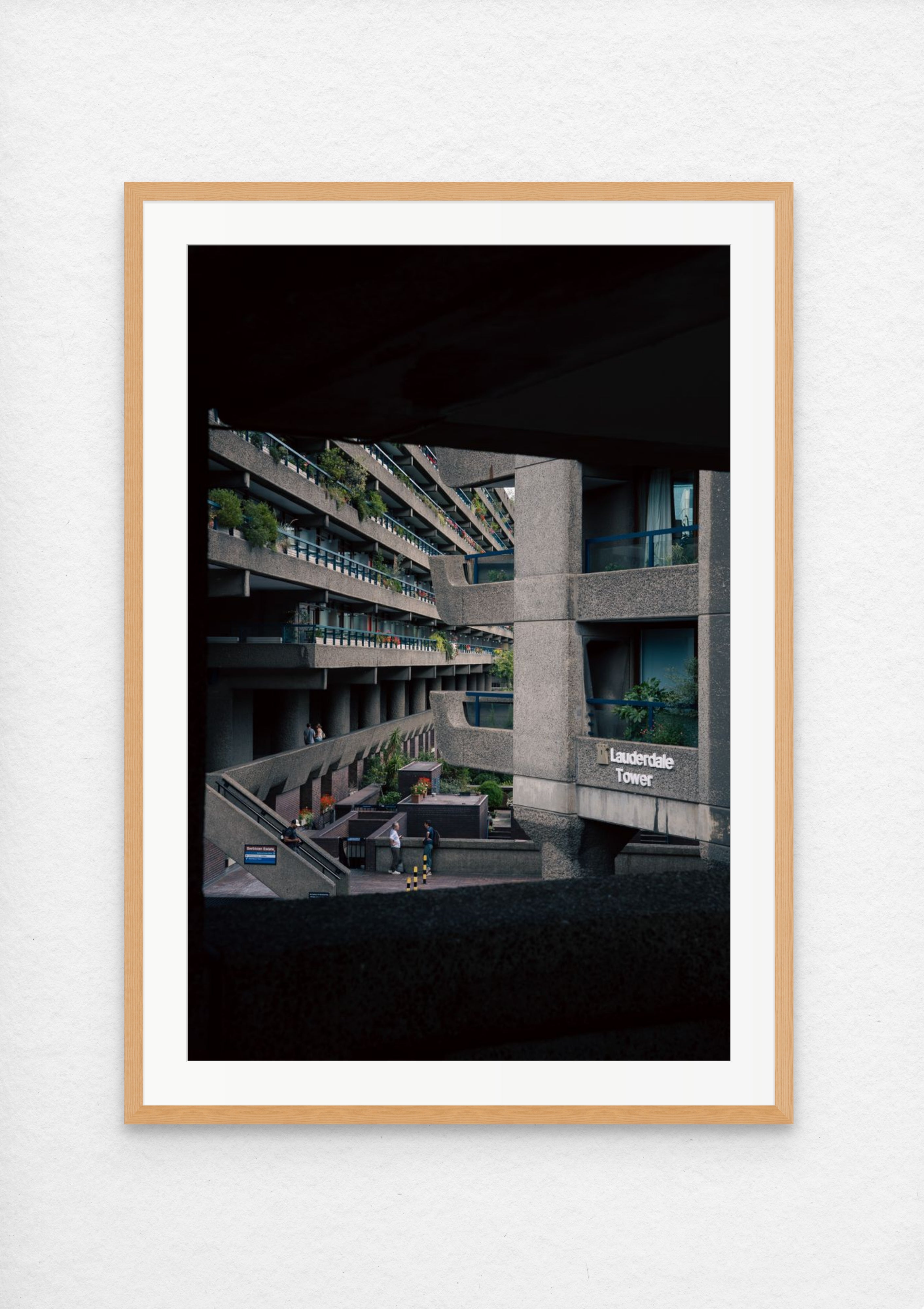 Barbican Estate architectural fine art print, Lauderdale Tower, London modernist architectural photography