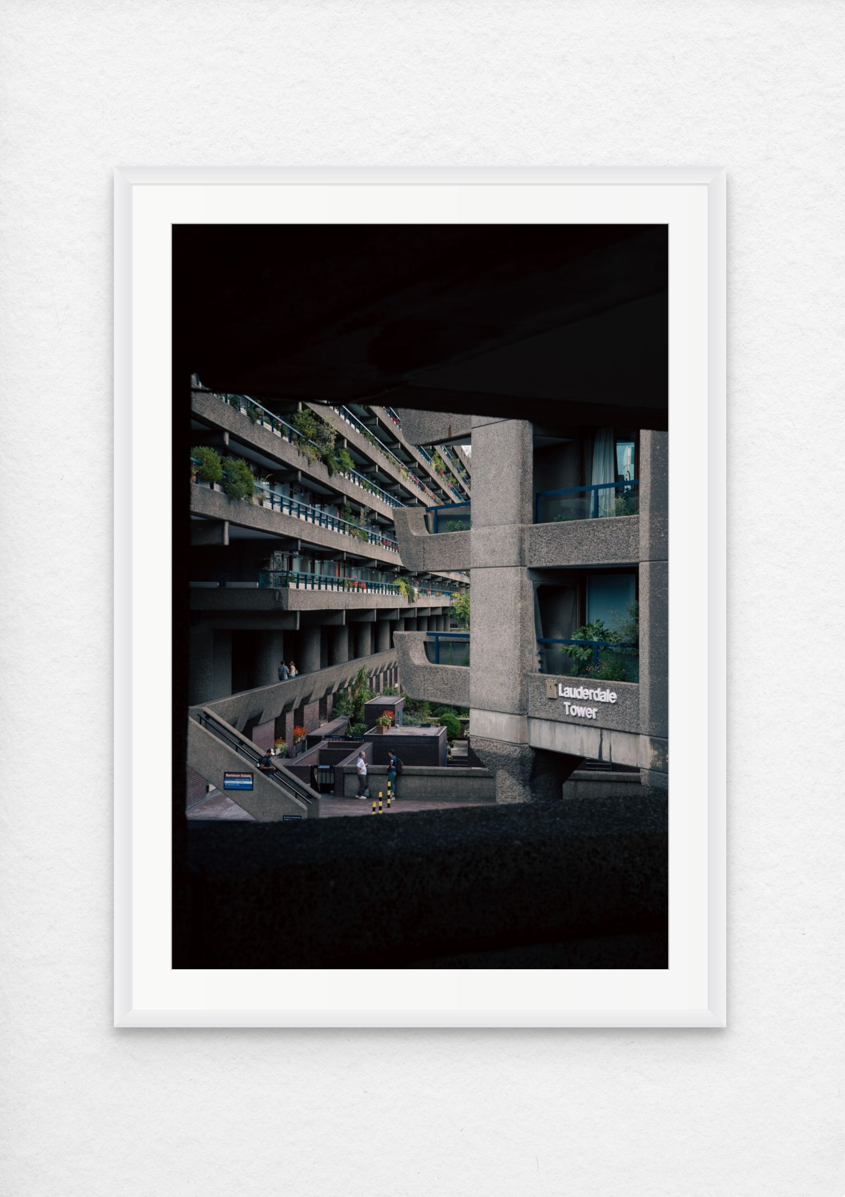 Barbican Estate architectural fine art print, Lauderdale Tower, London modernist architectural photograph
