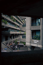 Barbican Estate architectural fine art print, Lauderdale Tower, London modernist architectural photography