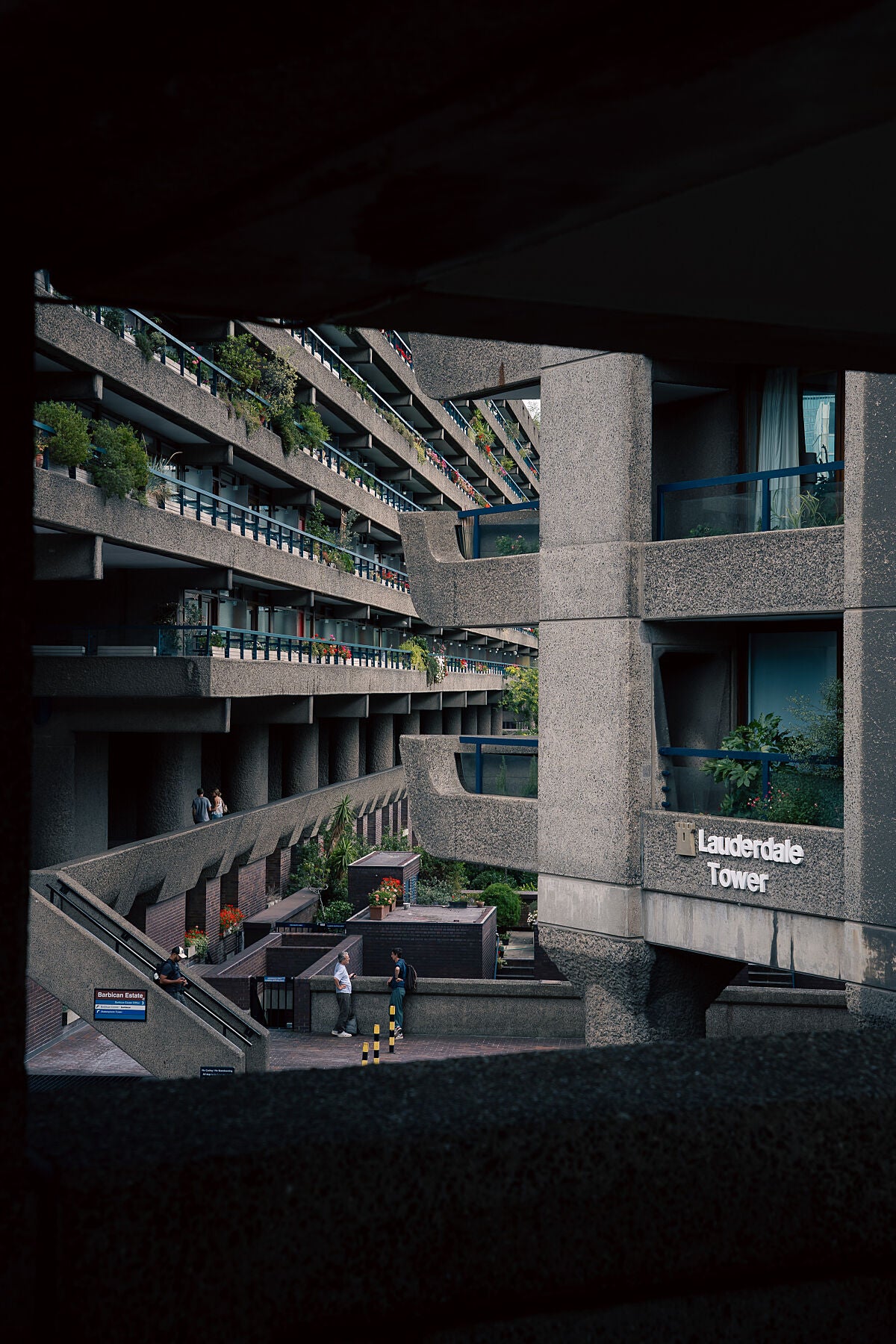 Barbican Estate architectural fine art print, Lauderdale Tower, London modernist architectural photography