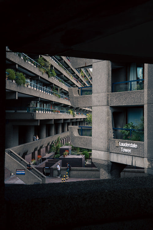 Barbican Estate architectural fine art print, Lauderdale Tower, London modernist architectural photography