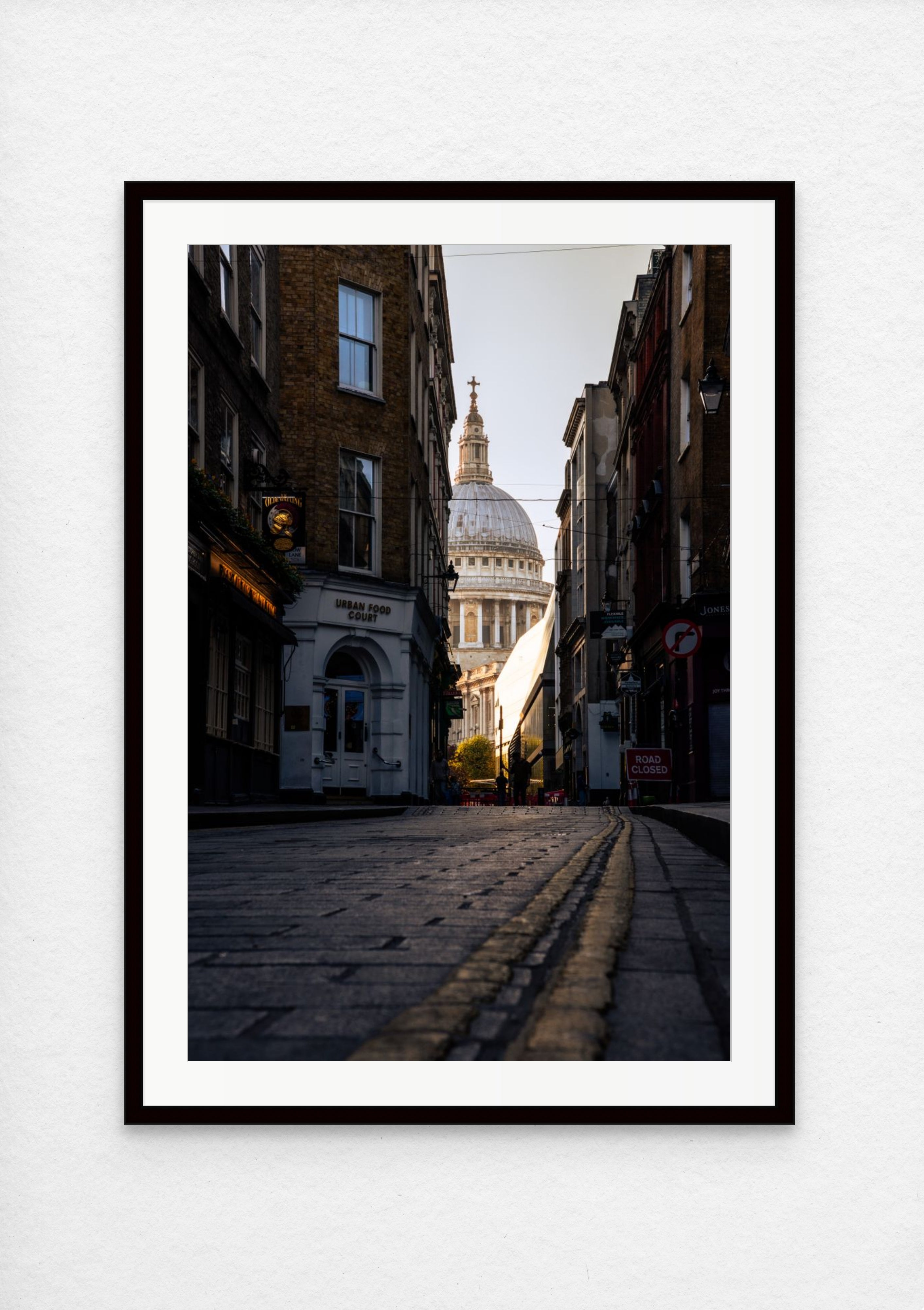 St Paul's Cathedral seen from Watling Street, London architectural print