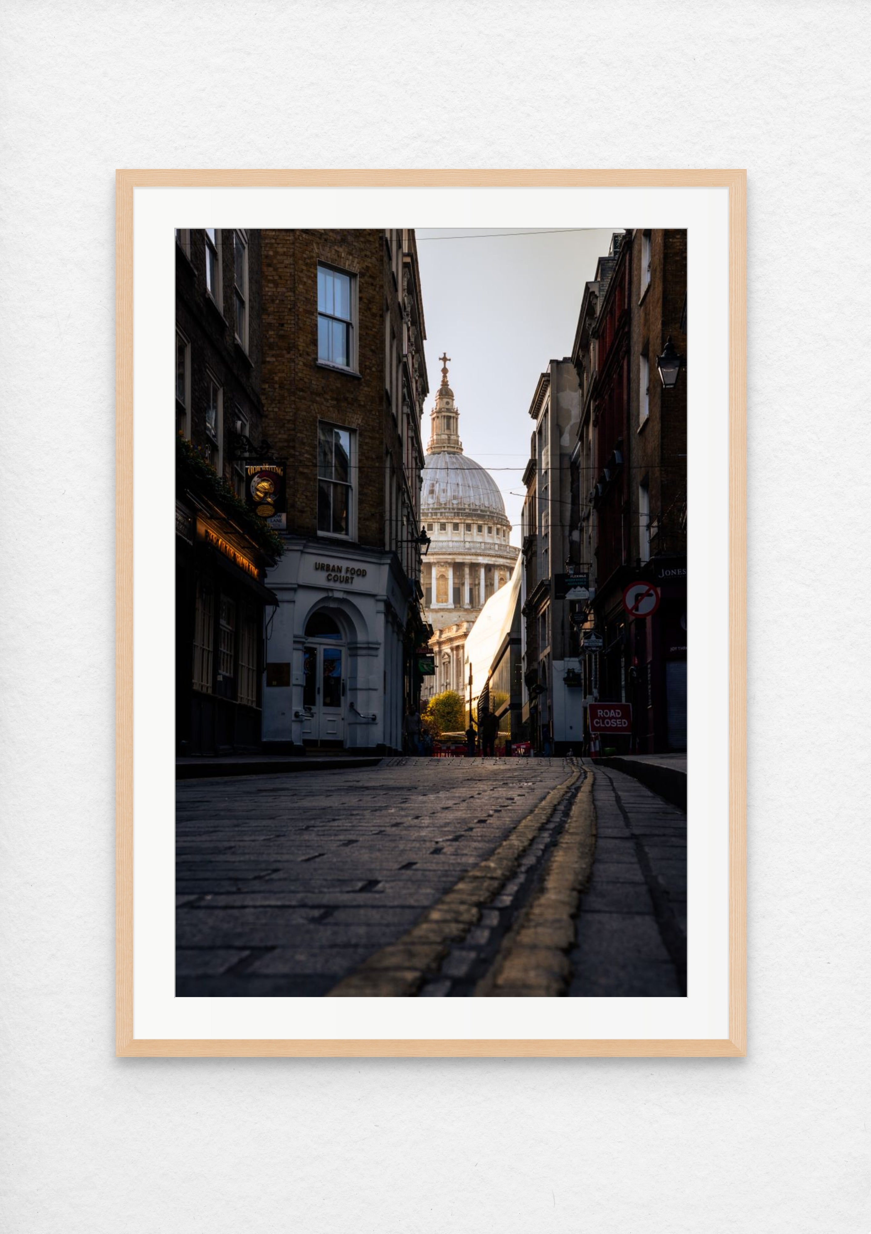St Paul's Cathedral seen from Watling Street, London architectural print